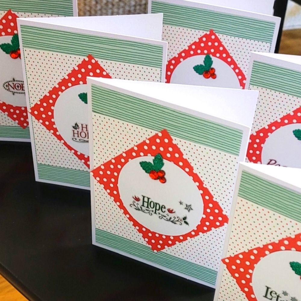 4/$15 Handmade cards - Polka dot Greetings